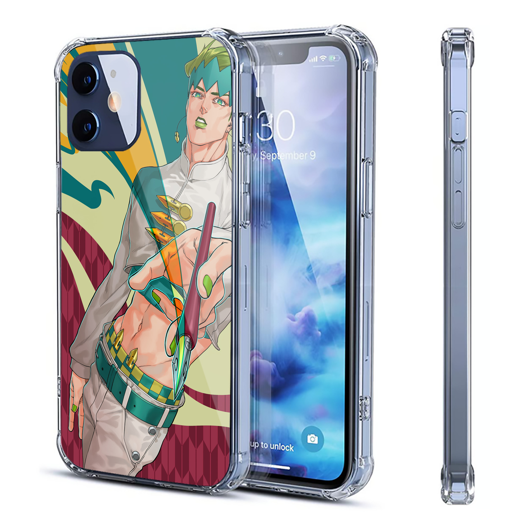 （画像用） ジョジョの奇妙な冒険 JoJo's Bizarre Adventure 【iPhone 12シリーズ対応】透明スマホケース（クリアソフトケース）